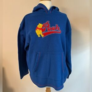 Vintage Winnie the Pooh Fleece Pullover Hoodie | Size L